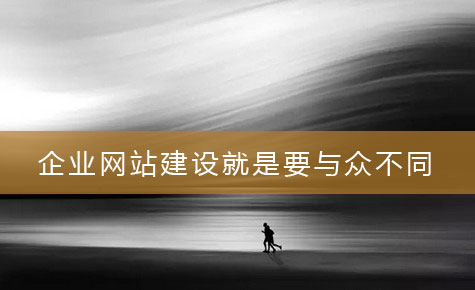 企业网站建设就是要与众不同(图1)