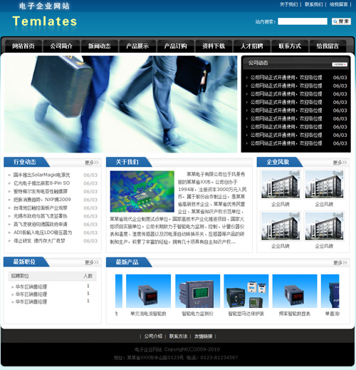 电子公司网站建设模板6010